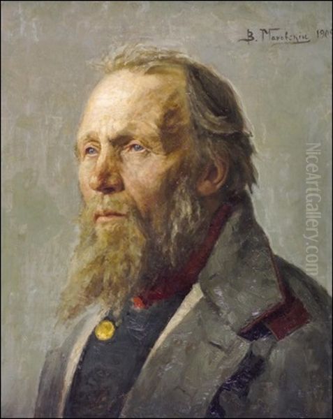 Vanha Sotilas Oil Painting by Vladimir Egorovic Makovsky