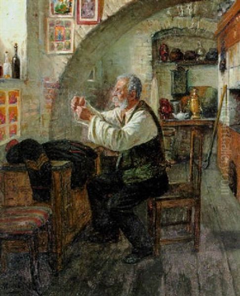 Die Alte Uniform Oil Painting by Vladimir Egorovic Makovsky