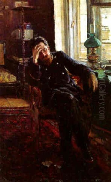 Der Brief Oil Painting by Vladimir Egorovic Makovsky