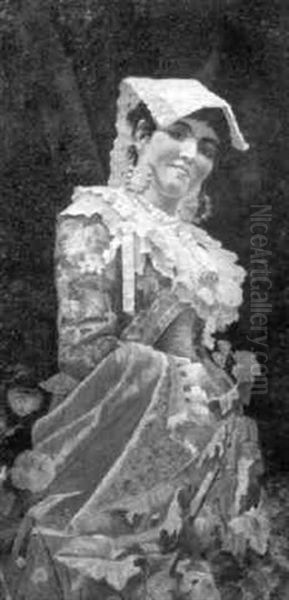 Junge Zigeunerin Oil Painting by Vladimir Egorovic Makovsky