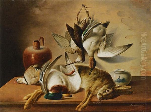 Natura Morta Di Selvaggina Oil Painting by Francesco Malacrea