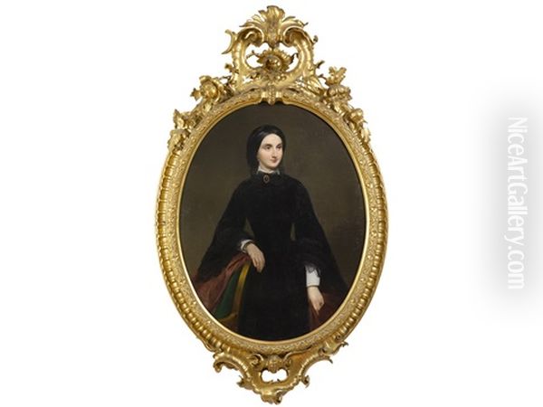 Ritratto Di Maria Teresa Beatrice Gaetana D Asburgo-este Oil Painting by Adeodato Malatesta or Malatesti