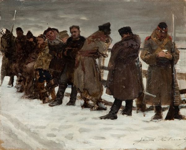 W Drodze Na Sybir Oil Painting by Jacek Malczewski