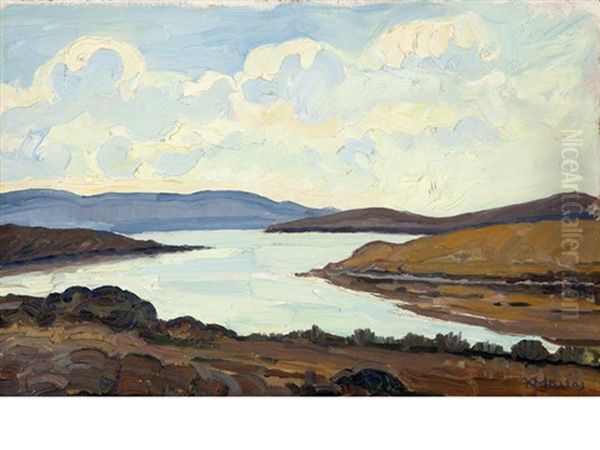 View Of Lavrio Oil Painting by Konstantinos Maleas