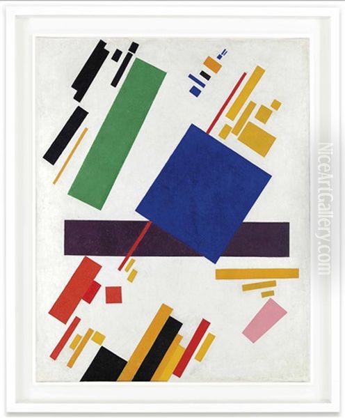 Suprematist Composition Oil Painting by Kasimir Sevrinovitch Malevich