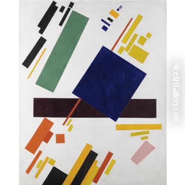 Suprematist Composition Oil Painting by Kasimir Sevrinovitch Malevich