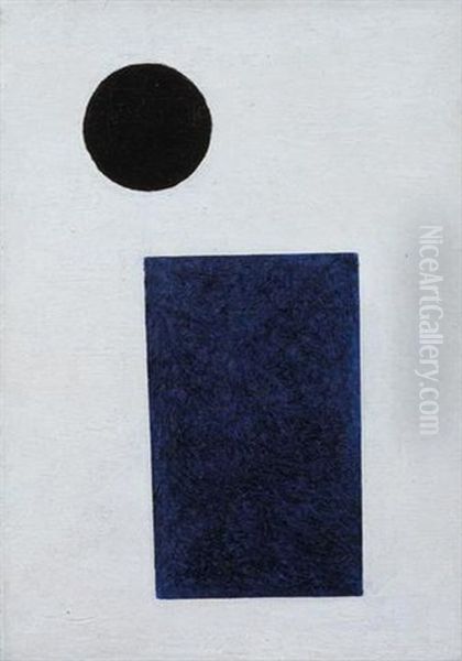 Suprematist Painting, Rectangle And Circle Oil Painting by Kasimir Sevrinovitch Malevich