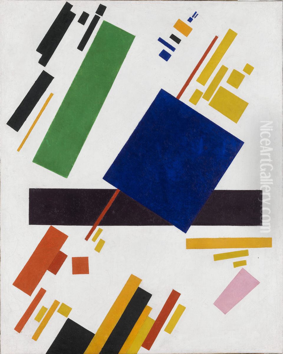 Suprematist Composition Oil Painting by Kasimir Sevrinovitch Malevich