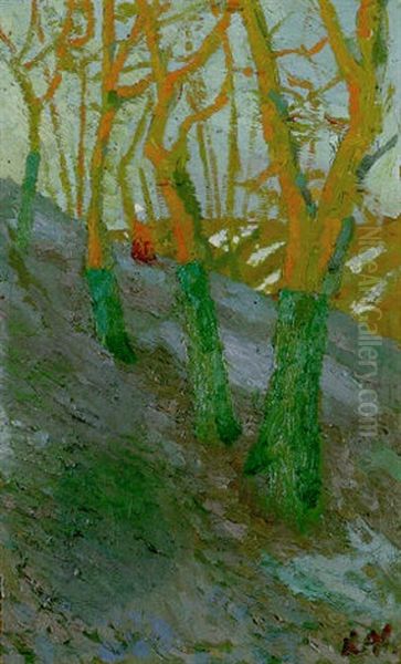 Trees Oil Painting by Kasimir Sevrinovitch Malevich