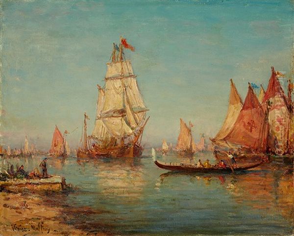 Vue De Venise Oil Painting by Charles Malfroy