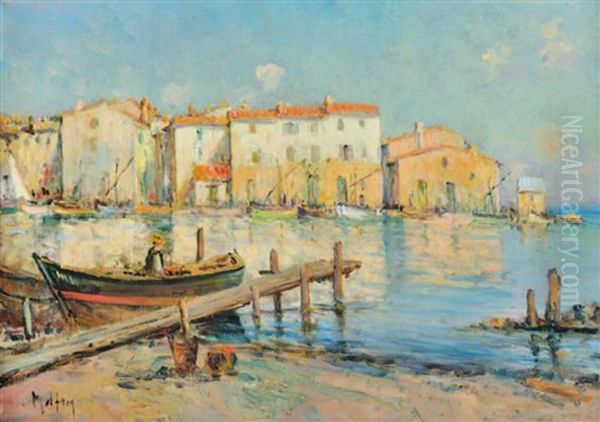 Les Martigues Oil Painting by Henri Malfroy-Savigny
