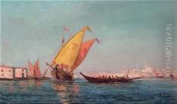 Vue D'istanbul Oil Painting by Henri Malfroy-Savigny