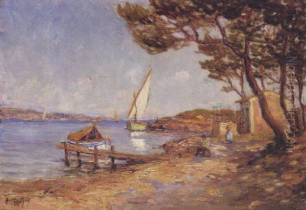 Environs De Martigues Oil Painting by Henri Malfroy-Savigny