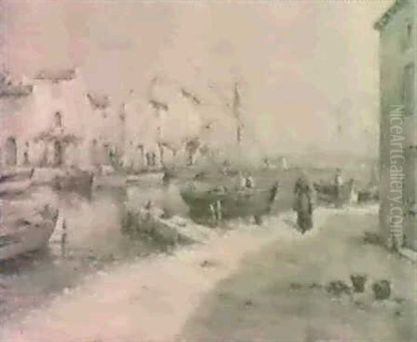 Martigues Oil Painting by Henri Malfroy-Savigny