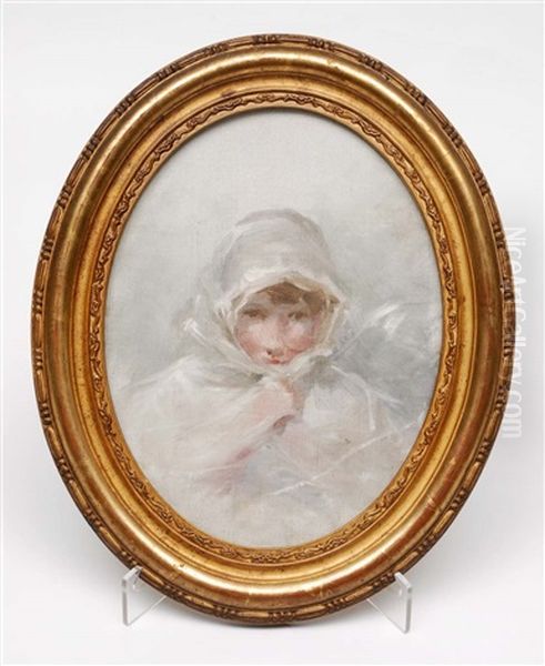 Menina Oil Painting by Jose Vital Branco Malhoa