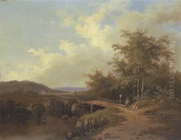 Sommerlandschaft Oil Painting by Christian Friedrich Mali