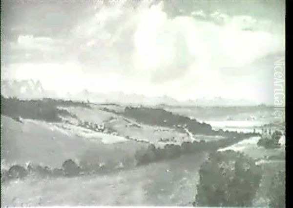 Staffelseelandschaft. Oil Painting by Christian Friedrich Mali