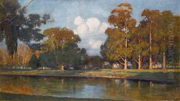 Lago De Palermo Oil Painting by Atilio Malinverno