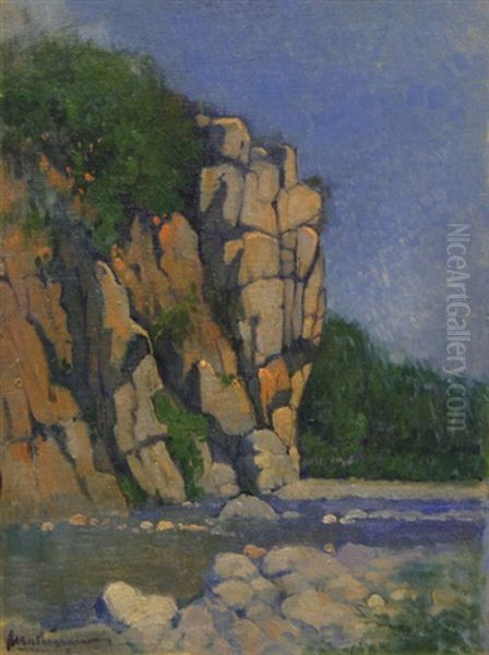 Rio Los Talas Oil Painting by Atilio Malinverno