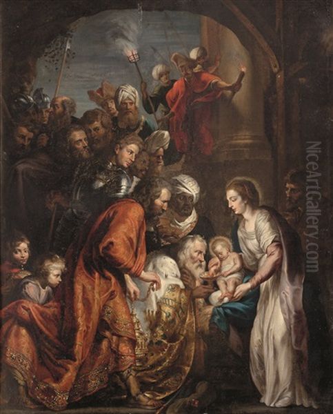 Adorazione Dei Magi Oil Painting by Vincent Malo the Elder