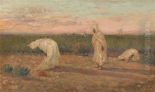 Gebet Am Feld Oil Painting by Vincent Manago