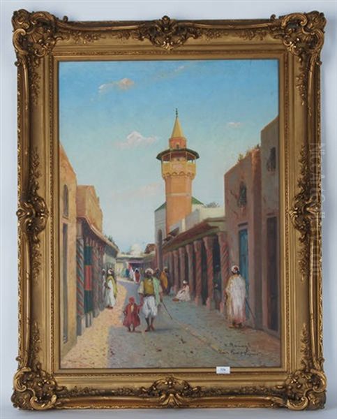 Une Rue A Tunis Oil Painting by Vincent Manago