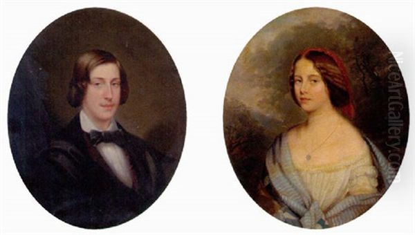 Portrait Of A Young Gentleman In A Brown Waistcoat And Black Gown Oil Painting by Horace De Manara