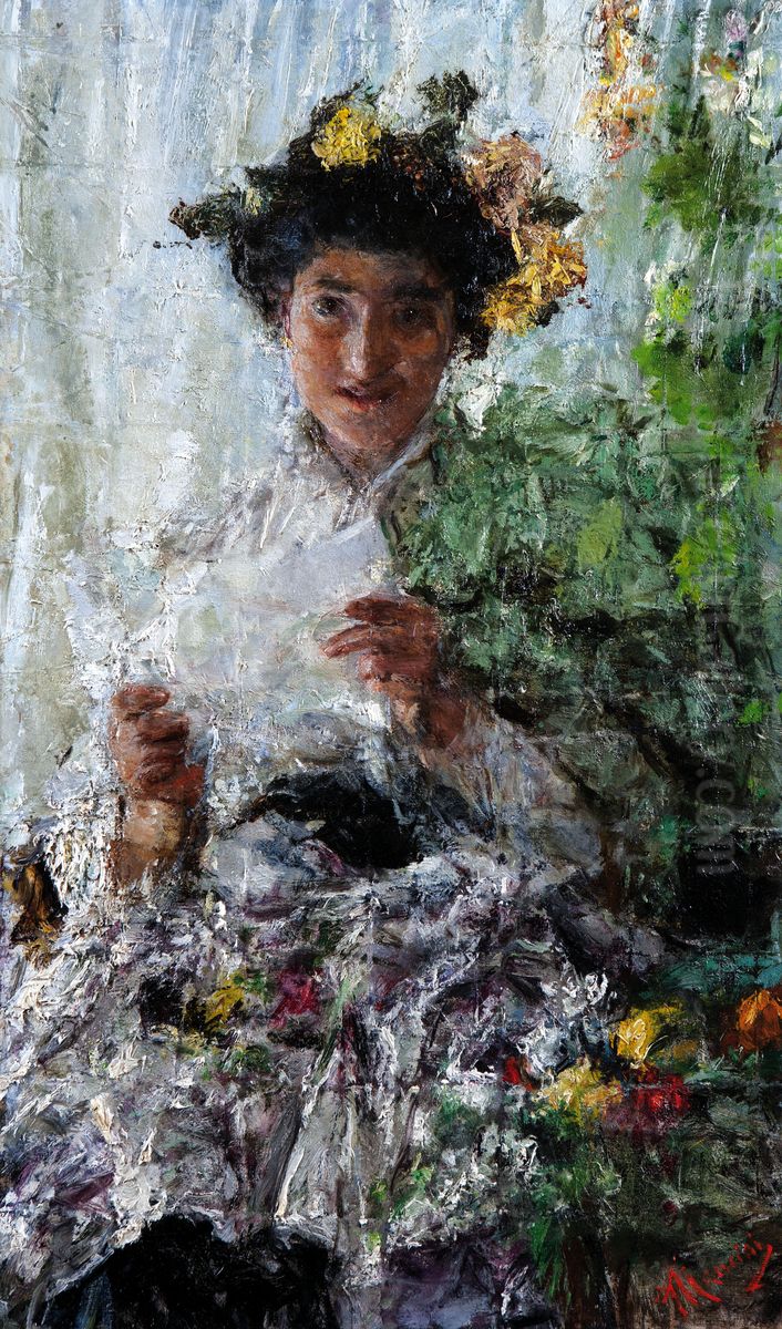 Madame Butterfly Oil Painting by Antonio Mancini