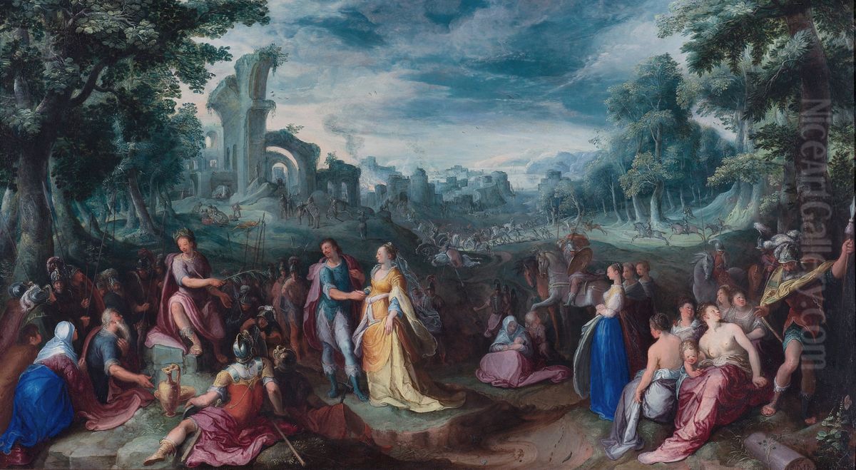 The Continence Of Scipio Oil Painting by Karel Van Mander