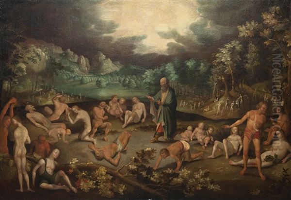 Die Vision Des Ezechiel Oil Painting by Karel Van Mander