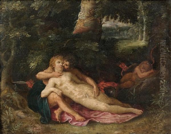 Venus Et Adonis Oil Painting by Karel Van Mander