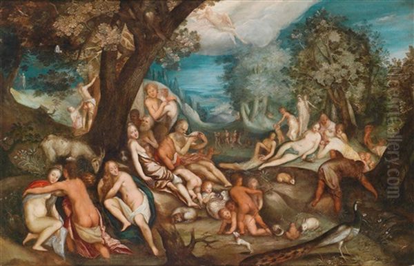 Das Goldene Zeitalter Oil Painting by Karel Van Mander