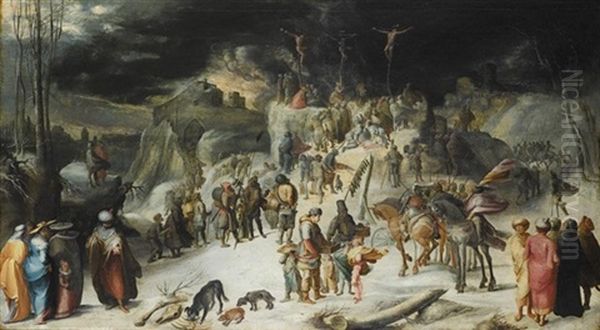 The Crucifixion Oil Painting by Karel Van Mander