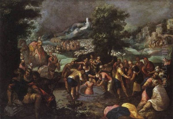 Scene De L'histoire De Joseph Oil Painting by Karel Van Mander