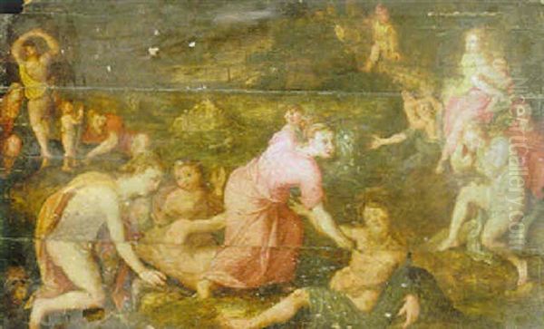 A Mythological Scene Oil Painting by Karel Van Mander