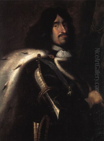 Portraet Af Frederik Iii I Harnisk Og Hermelin Oil Painting by Karel Van Mander