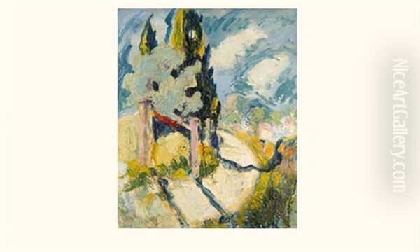 Route Provencale Oil Painting by Jose (Joseph) Mange