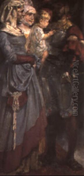 Basels Beitritt Zum Bund 1501 Oil Painting by Burkhard Mangold