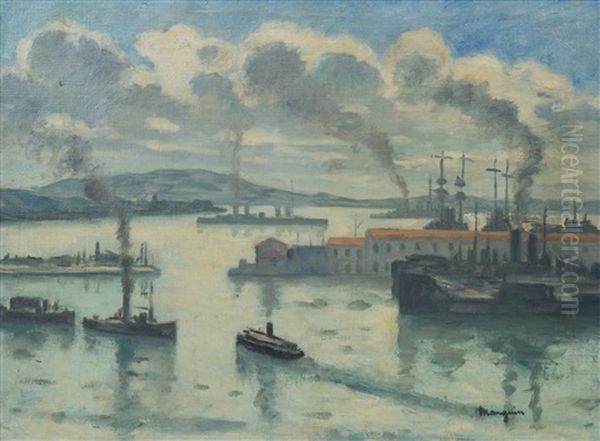 Vue Sur Le Port De Toulon Oil Painting by Henri Charles Manguin