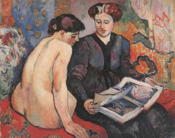 Les Gravures Oil Painting by Henri Charles Manguin