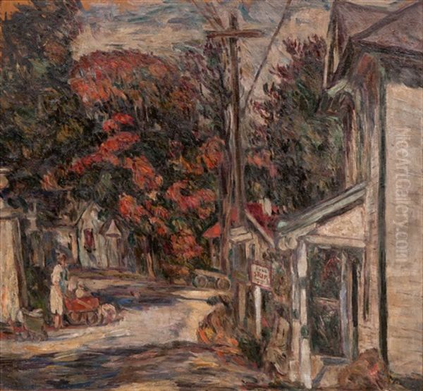 Late Summer Afternoon Oil Painting by Abraham Manievich