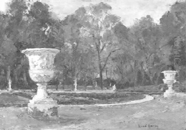 Le Parc Du Chateau De Versailles En Automne Oil Painting by Rene Manin