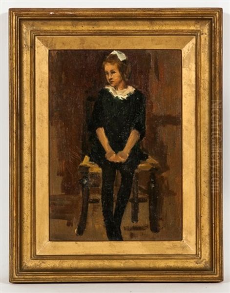 Girl Seated Oil Painting by Alexander Mann