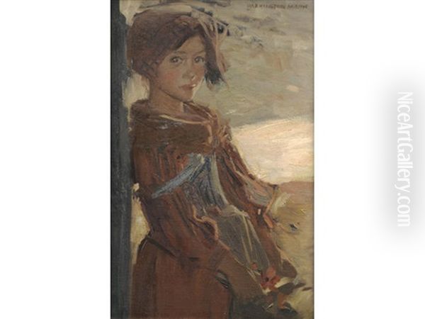 Italian Peasant Girl Oil Painting by Harrington Mann