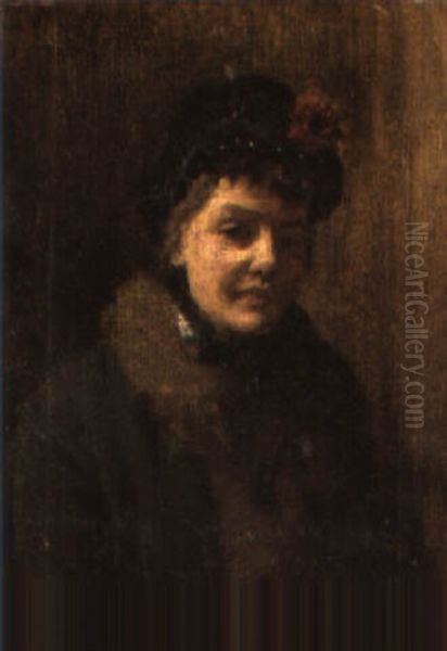 The Flower Girl Oil Painting by Harrington Mann