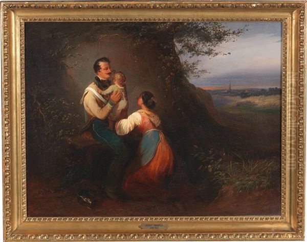 Heartfelt Greeting Oil Painting by Heinrich August Mansfeld