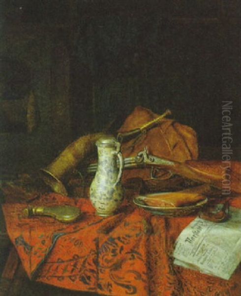 Jagdstilleben Oil Painting by Moritz Mansfeld