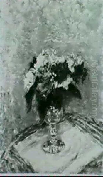 Pink Carnations In A Vase Oil Painting by James Bolivar Manson