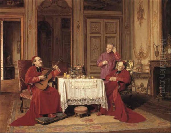 Het Muzikale Intermezzo Oil Painting by Victor Marais-Milton