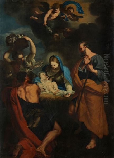 Die Geburt Christi Oil Painting by Carlo Maratta or Maratti